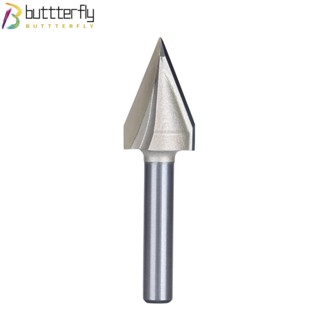 Buttterfly ดอกสว่านเราเตอร์ 1/4 นิ้ว 45 องศา 6 มม. คุณภาพสูง 19/32 นิ้ว สําหรับงานไม้