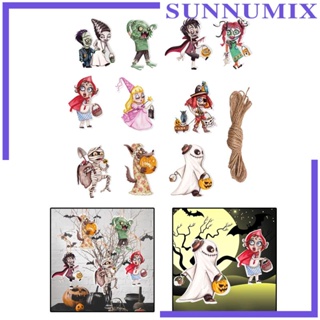 [Sunnimix] พวงมาลัยแบนเนอร์ สําหรับตกแต่งปาร์ตี้ฮาโลวีน ในร่ม กลางแจ้ง