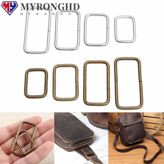 Myronghd แหวนหัวเข็มขัดโลหะ ทรงสี่เหลี่ยมผืนผ้า แฮนด์เมด 10 ชิ้น