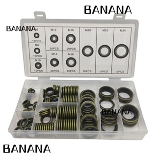 Banana1 แหวนซีลโลหะ 10 ขนาด M6-M24 พร้อมกล่องเก็บ สําหรับเครื่องซักผ้า 150 ชิ้น