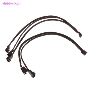 Vhdd สายเคเบิลต่อขยายพัดลม 4 Pin PWM 1 เป็น 2/3 ทาง 27 ซม. สีดํา 1 ชิ้น