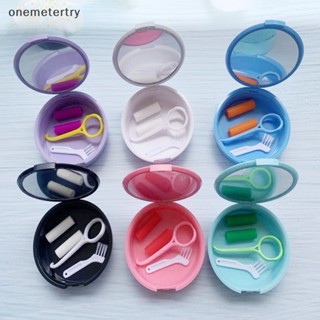 Onem กล่องรีเทนเนอร์จัดฟัน แบบพกพา พร้อมกระจกรั้ง ขนาดเล็ก สําหรับดูแลช่องปาก