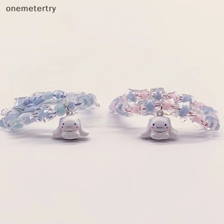 Onem Sanrio สร้อยข้อมือยางยืด ประดับลูกปัดคริสตัล ลายการ์ตูนน่ารัก ขนาดเล็ก เหมาะกับของขวัญ สําหรับนักเรียน แฟนหนุ่ม