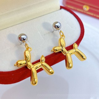 0905YWJB Metal Balloon Dog Earrings Design Sense Fashion and Personalized Earrings Cartoon Cute Animal 925 Silver Stud Earrings TTN4