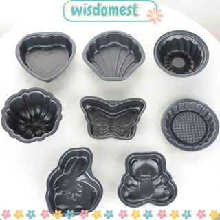 WISDOMEST ถาดอบเค้ก เหล็กคาร์บอน ขนาด 4 นิ้ว