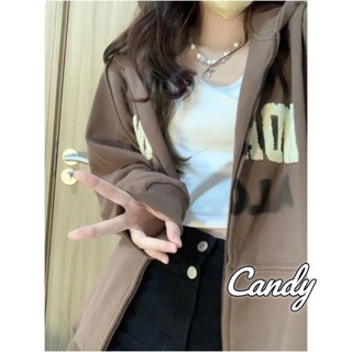 Candy Kids  เสื้อผ้าผู้ญิง แขนยาว เสื้อฮู้ด คลุมหญิง สไตล์เกาหลี แฟชั่น  Chic ทันสมัย ทันสมัย Beautiful WWY23903IB 36Z230909