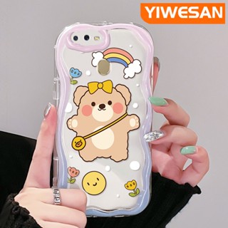 เคสโทรศัพท์ ซิลิโคนนิ่ม ใส กันกระแทก ลายการ์ตูนหมีน่ารัก สร้างสรรค์ สําหรับ OPPO A12 A12s A5s A7 A11K