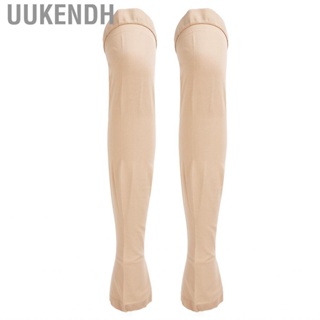 Uukendh Thigh High Compression Socks Lightweight Open Toe Stockings for Postoperative Recovery