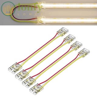 Lonfy แถบเชื่อมต่อสายไฟ LED COB พลาสติก ทองแดง 3 ขา 10 มม. อุปกรณ์เสริม