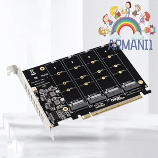 [armani1.th] ตัวแปลงฮาร์ดไดรฟ์ M.2 NVME SSD เป็น PCIE X16 4 พอร์ต รองรับ 2230 2242 2260 2280