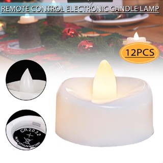 3D Wick Led Flameless Battery Operated Tea Lights Candles with Remote Control