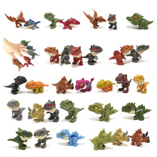 【Free Goods Store】Finger Dinosaur Figure Tricky Pteranodon Jurassic Model Biting Hand Fidget Mosasaurus Dino Park Egg Toy for Children Joints Gift