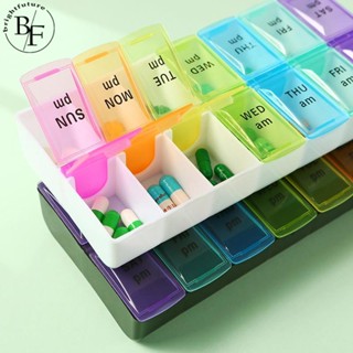 ew Weekly Portable Travel Pill Cases Box 7 Days Organizer 14 Grids Pills Container Storage Tablets Vitamins Medicine Fish Oils