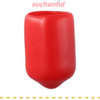 Suchenhd ฝาครอบสกรูท่อ ยาง ทรงกลม สีแดง 3/8 นิ้ว 9.5 มม. คุณภาพสูง 50 ชิ้น