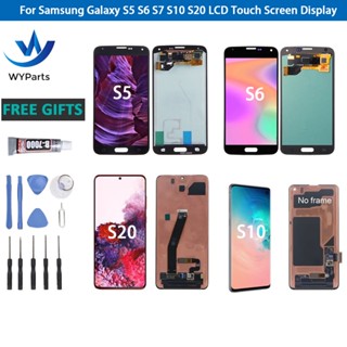 อะไหล่หน้าจอสัมผัส LCD แบบเปลี่ยน สําหรับ Samsung Galaxy S5 S6 S7 S10 S20