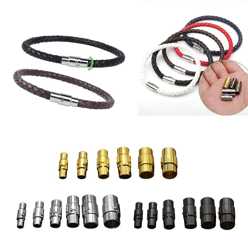 TNB 10 ชิ้นสไตล์ Magnetic Clasps สายไฟ End หมวกหนังเชือกสร้อยคอสร้อยข้อมืออุปกรณ์เสริมสําหรับเครื่อง