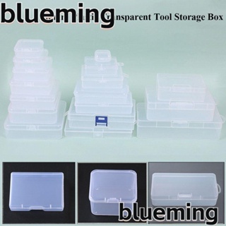 Blueming2 กล่องพลาสติกใส ทรงสี่เหลี่ยม ทนทาน สําหรับใส่เครื่องประดับ ลูกปัด