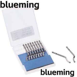 Blueming2 ใบมีดลบคมขอบ 3.2 มม. BS1018 ถอดออกได้ ความเร็วสูง สีเงิน 10 ชิ้น