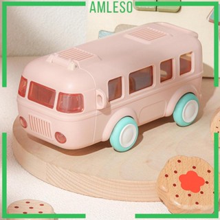 [Amleso] ขวดน้ํา พร้อมหลอด กันรั่วซึม แบบพกพา สําหรับเด็ก