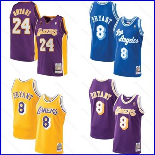 เสื้อกีฬาบาสเก็ตบอลแขนกุด ลายทีม Los Angeles Lakers No.8 Kobe GP1 NBA Jersey No.8 Kobe PG1 พลัสไซซ์