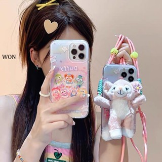 SANRIO กระเป๋าสะพายไหล่ ผ้ากํามะหยี่ขนนิ่ม ลายการ์ตูน My Melody Kuromi Cinnamoroll พร้อมสายคล้อง สําหรับเป็นของขวัญคริสต์มาส