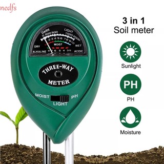 Nedfs เครื่องตรวจจับความชื้นในดิน ทดสอบค่า PH ในดิน 3 in1