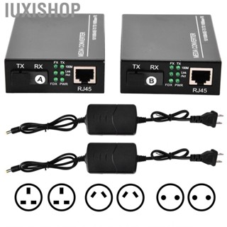 Iuxishop Transceiver Optical Media Converter 10/100Mbps with Power Adapter for