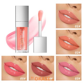 Hellokiss Water Glossy Lip Oil Moisturizing Lip Glaze for Smooth Glassy Lips Moisturizing Lip Gloss Lip Balm Clear Lip Oil Keep Lips Moist Makeup หล่อเลี้ยงริมฝีปาก [ลดราคา]