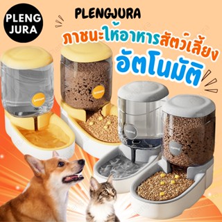 ที่ให้อาหารหมา 4 L ที่ให้น้ำอัตโนมัติ เครื่องให้อาหารแมว ให้อาหารอัตโนมัติ เครื่องให้อาหารสุนัข