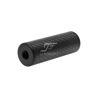 Carbon Fiber เก็บเสียง บี บี กัน ความยาว 4นิ้ว เกลียว 2ด้าน ซ้าย-ขวา 14mm น้ำหนักเบา (JA-2328)