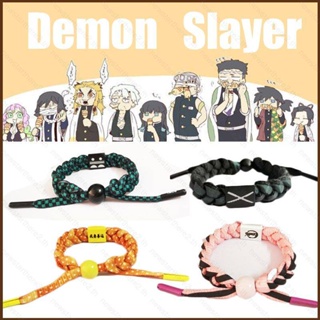 Ns2 DEMON SLAYER สร้อยข้อมือ อะนิเมะ ทอ Tanjirou Nezuko Zenitsu Inosuke Giyuu สะท้อนแสง เครื่องประดับ ของขวัญ SN2