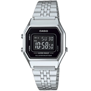 CASIO นาฬิกาข้อมือ CASIO รุ่น LA680WA-1BDF วัสดุสเตนเลสสตีล สีดำ