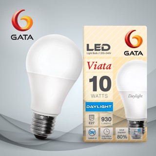 หลอดไฟกลมLED 10W ขั้ว E27  GATA แสงสีขาว,แสงสีเหลือง