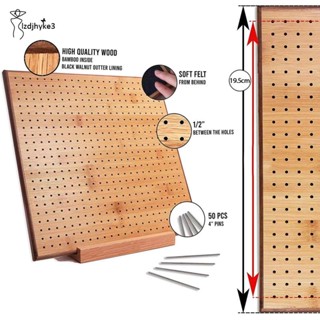 [lzdjhyke3] แผ่นบอร์ดไม้ สําหรับถักโครเชต์