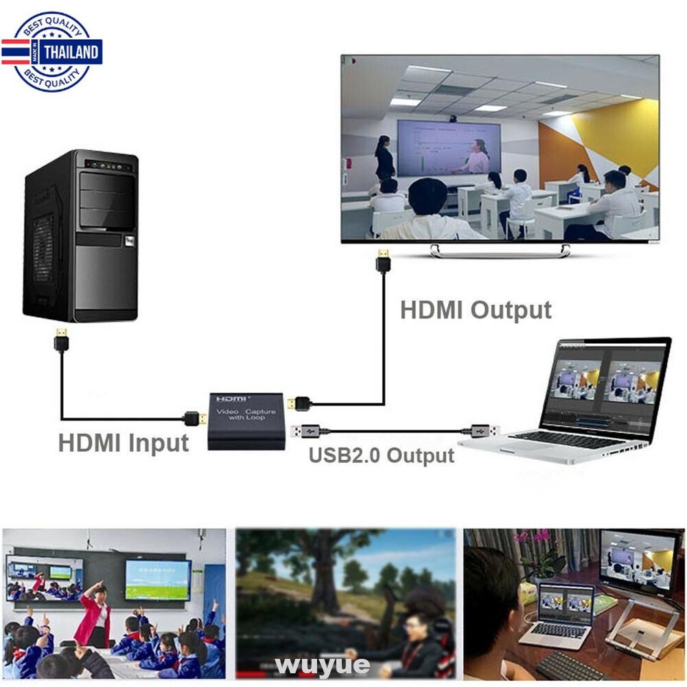 ️จัภาพวีดีโอ️ได้ทั้งภาพและเสียง HDMI Video Capture Card Device 1080P USB 3.0 แถมสาย USB HD Capture
