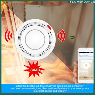 อัจฉริยะ Wifi สัญญาณเตือนควันเซ็นเซอร์ตรวจจับควัน App รีโมทคอนโทรลเครื่องตรวจจับดอกไม้