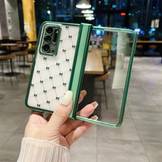 เคสโทรศัพท์มือถือ ชุบไฟฟ้า ประดับโบว์ สําหรับ OPPO FIND N