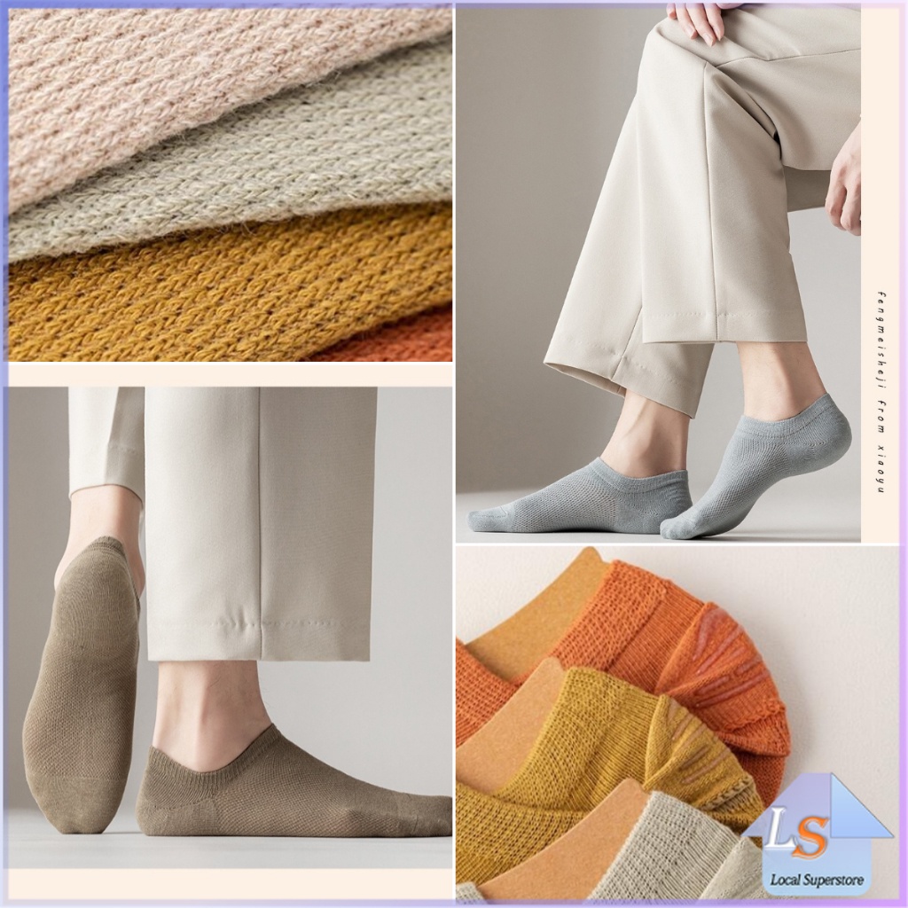 ถุงเท้า ขนาดใหญ่พิเศษ 39-44 ถุงเท้าข้อสั้นผู้ชาย ใส่เที่ยว ใส่ทำงาน ผ้าตาข่ายระบายอากาศดี Men socks - รูปที่ 6