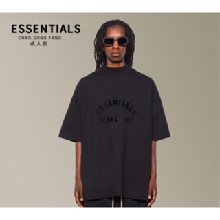 เสื้อยืดแขนสั้นลําลอง พิมพ์ลาย ESSENTIALS FEAR OF GOD ขนาดใหญ่ แบบเรียบง่าย สําหรับผู้ชาย และผู้หญิง