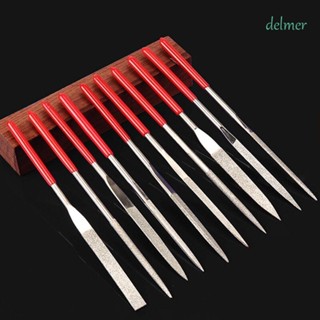 Delmer ชุดตะไบแกะสลักเพชร หิน แก้ว ไม้ สําหรับขัดเงา