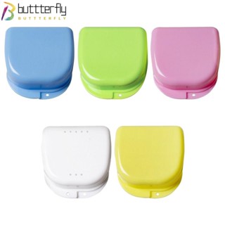 Buttterfly กล่องรีเทนเนอร์พลาสติก แบบพกพา หลายสี สําหรับคนแก่