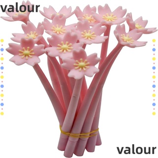 Valour ปากกาลูกลื่น พลาสติก ลายดอกซากุระ สีชมพู โรแมนติก เขียนข้อความ หมึกสีดํา สําหรับสํานักงาน