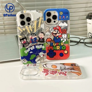 เคสโทรศัพท์มือถือ TPU นิ่ม ปิดด้านหลัง ลายการ์ตูนอนิเมะ Mario 3D หลากสี สําหรับ iPhone 15 11 14 13 12 Pro Max X XR Xs Max 8 7 Plus SE 2020