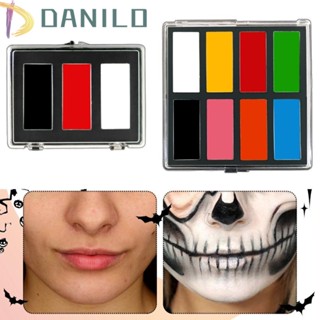 Danilo พาเลทสีน้ํามัน 3/8 สี กันน้ํา ปลอดสารพิษ พร้อมแปรง สีดํา ขาว แดง สําหรับเด็ก