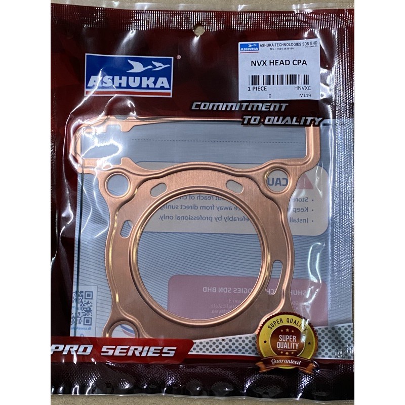 GASKET HEAD COPPER Ashuka Yamaha NVX155 / NMAX / R15 SIZE STD / 60MM / 62MM / 63MM / 65MM / 66MM