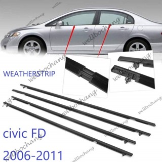 (a Set) แถบพลาสติกซีลหน้าต่างรถยนต์ สําหรับ Honda fd Civic 2006 2007 2008 2009 2010 2011