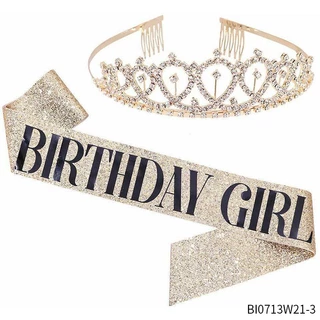 A797 เซ็ทมงกุฎ วันเกิด Happy Birthday Girl QUEEN สีทอง สีเงิน สีโรสโกล เฉดสีอาจไม่ตรง ขอดูรูปสีจริง สินค้าพร้อมส่งในไทย