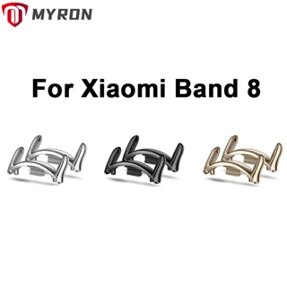 Myron อะแดปเตอร์สายนาฬิกาข้อมือ โลหะ สําหรับ Mi Band 8 2 ชิ้น