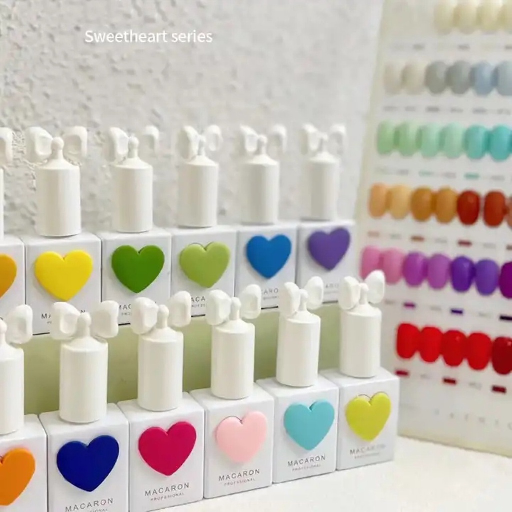 58สี ฟรีชาร์ตสี เบส ท๊อป สีเจล15ml. Sansu 3.0 รุ่น MACARON สีเจลฝาโบว์ - รูปที่ 2