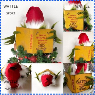 Wattle ท็อปเปอร์ขนฟู ลายหมากรุก สีเขียว สําหรับตกแต่งต้นคริสต์มาส